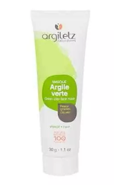 Argile verte 100% naturelle, mini masque pour tous types de peaux. Argiletz