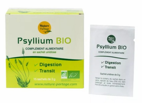 Notre psyllium en sachets est BIO*, sans additif, facilite la digestion et régule le transit.