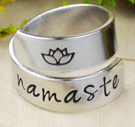 Anneau Fleur de Lotus Namaste