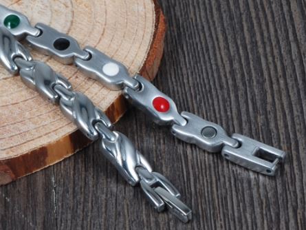 Bracelet magnétique énergie en acier inoxydable