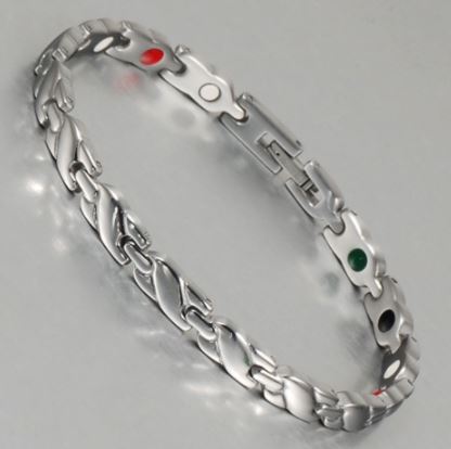 Bracelet magnétique énergie en acier inoxydable