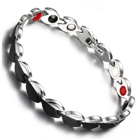 Bracelet magnétique motif Feuille
