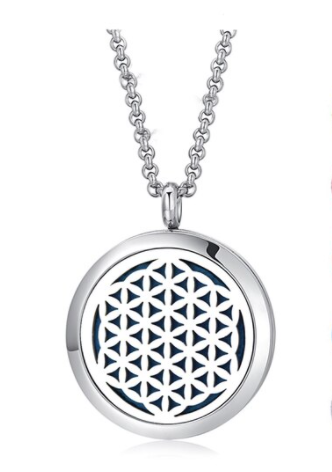 Pendentif Diffuseur Huile Essentielle ou Parfum - Mandala Fleur de Vie