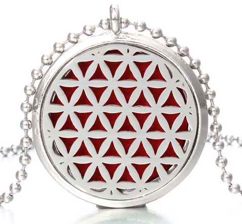 Collier Diffuseur Parfum / Huile Essentielle - Mandala Fleur de Vie
