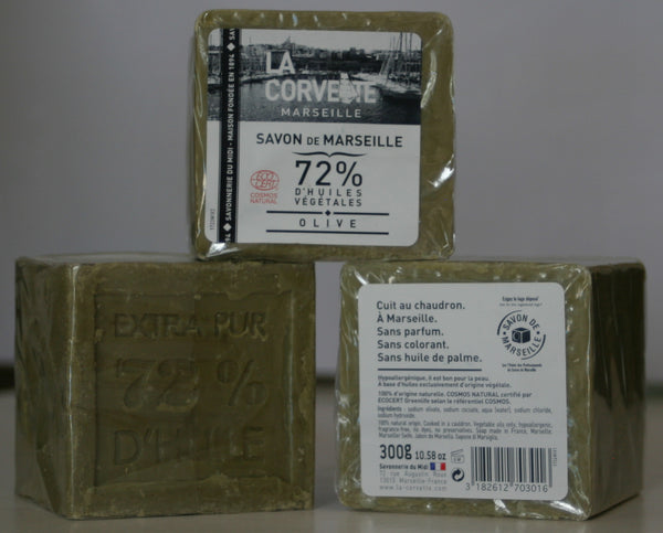 Véritable SAVON DE MARSEILLE  Huile d'Olive  300 gr -