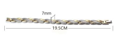 Bracelet magnétique torsadé en acier inoxydable