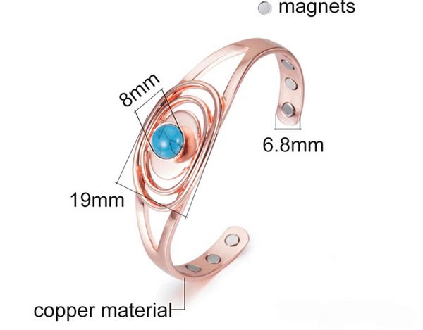 Bracelet cuivre et magnétique - Modèle Jonc / Manchette