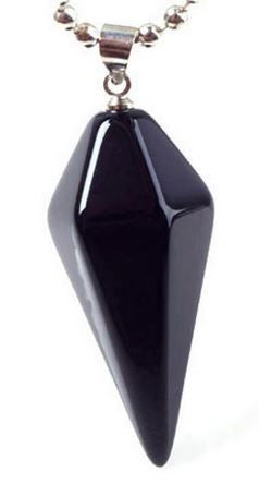 Pendule agate noir